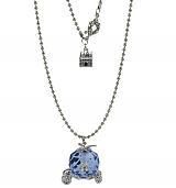 Silver Plated And Crystal Cinderella Carriage Pendant Necklace from Disney Couture