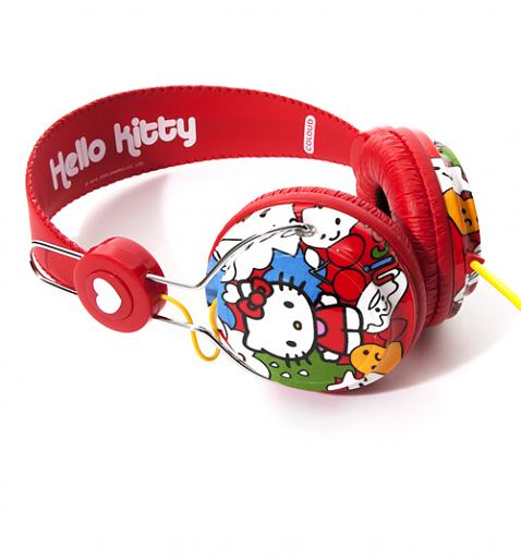 Red Hello Kitty Headphones. Hello Kitty Red Comic
