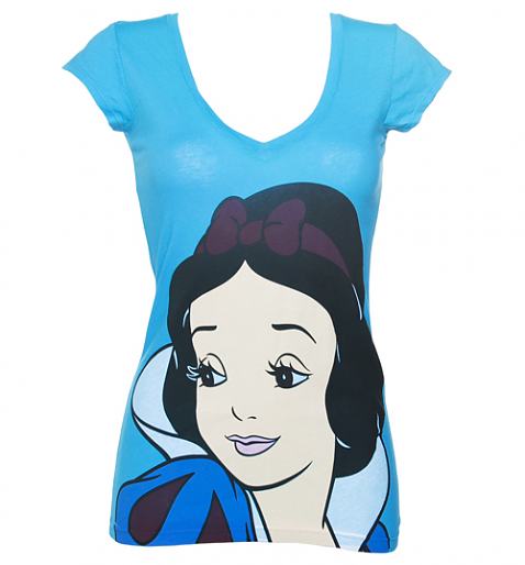 Ladies Blue Snow White V-Neck T-Shirt £22.99