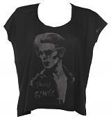 Ladies Cropped David Bowie Oversized T-Shirt from Junk Food