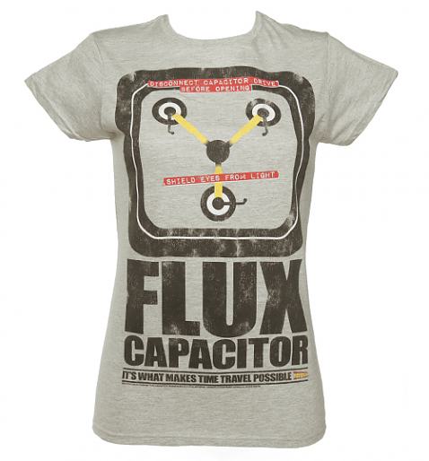 Ladies Flux Capacitor Back To The Future Glow In The Dark T-Shirt