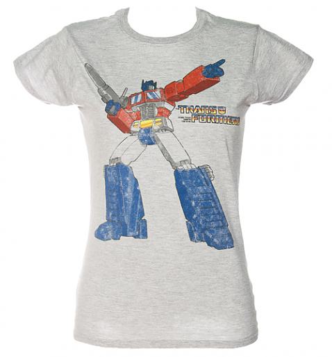 Ladies Grey Transformers T-Shirt from Fame and Fortune £20.00