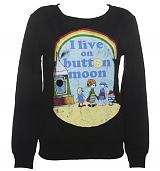 Ladies I Live On Button Moon Sweater