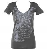 Ladies Jane Austen Pride And Prejudice Novel V-Neck T-Shirt from Out Of Print