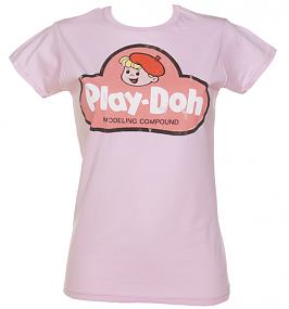 Ladies Light Pink Vintage Play-Doh T-Shirt
