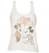 Ladies Mickey And Minnie Mouse I Love You Vest from Junk Food