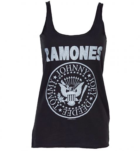 Ladies Ramones Logo Strappy Vest from Amplified Vintage