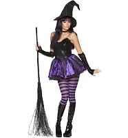 Ladies Rebel Toons Wicked Witch Fancy Dress Costume