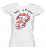 Ladies Rolling Stones Union Jack T-Shirt