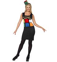 Ladies Rubik's Cube Fancy Dress Costume