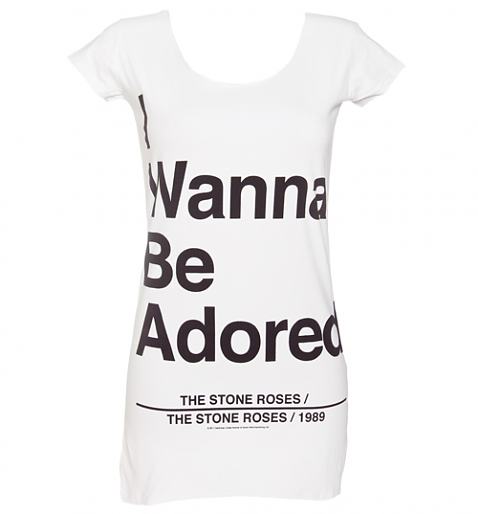 Ladies Stone Roses Wanna Be Adored Lyrics T-Shirt from Amplified Clothing £25.00