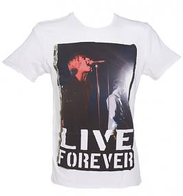 Men's Oasis Live Forever White T-Shirt from Amplified Ikons