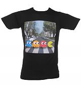 Men's Black Abbey Road Pac-Man T-Shirt