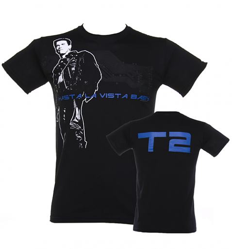 Men's Black Hasta La Vista Terminator 2 T-Shirt
