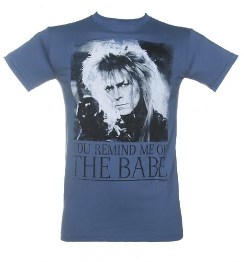 Men's Blue You Remind Me Of The Babe Bowie Labyrinth T-Shirt from TruffleShuffle