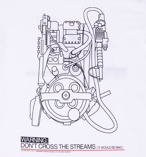 Men's Don't Cross The Streams Ghostbusters T-Shirt from TruffleShuffle 