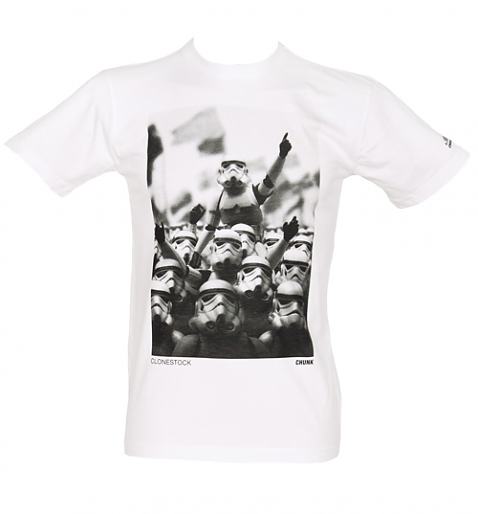 Men's White Clonestock T-Shirt from Chunk £27.99