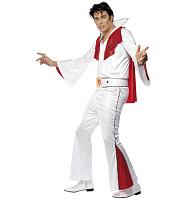 Men's White Elvis Fancy Dress Costume