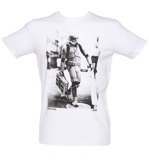 Mens White Star Wars Boombox Trooper T-Shirt from Chunk