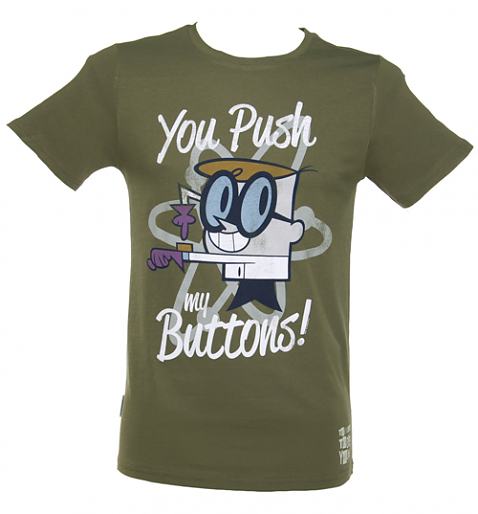 Men's You Push My Buttons Dexters Laboratory T-Shirt from Too Late To Dye Young £24.99