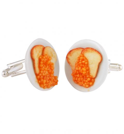 Plate of Beans on Toast Cufflinks from Punky Allsorts £28.00