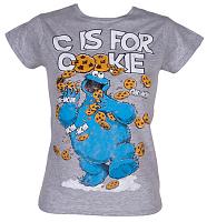 Ladies C Is For Cookies Sesame Street T-Shirt